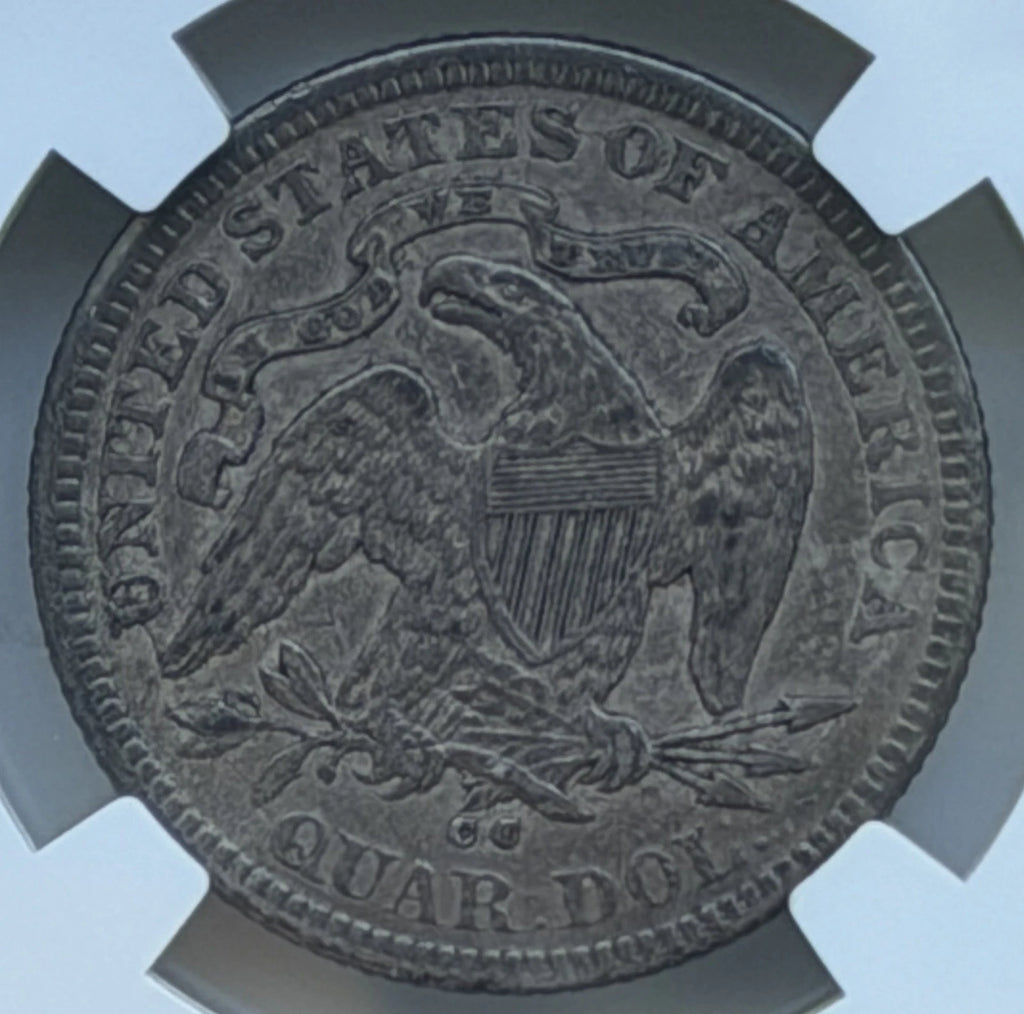 1876-CC Seated Liberty Quarter - NGC XF40